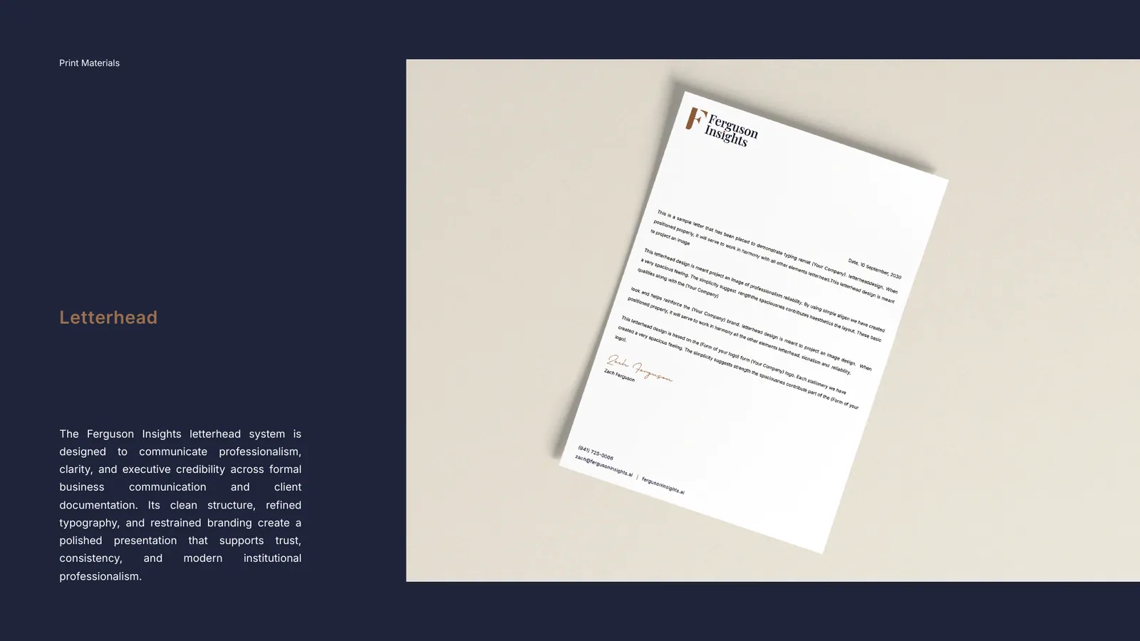 Ferguson Insights brand style guide, page 32