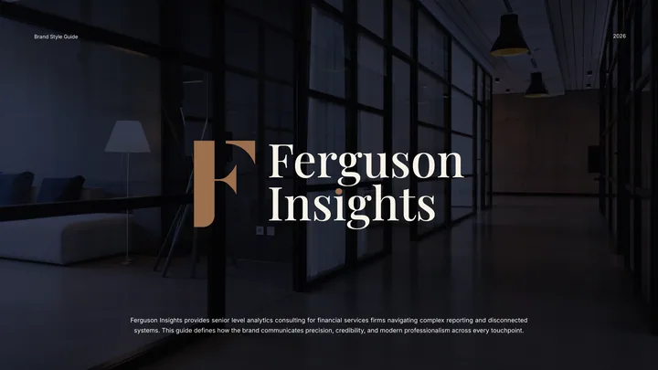Ferguson Insights brand style guide cover