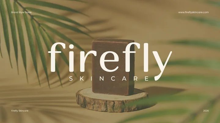 Firefly Skincare brand style guide cover
