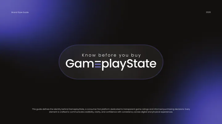 GameplayState brand style guide cover