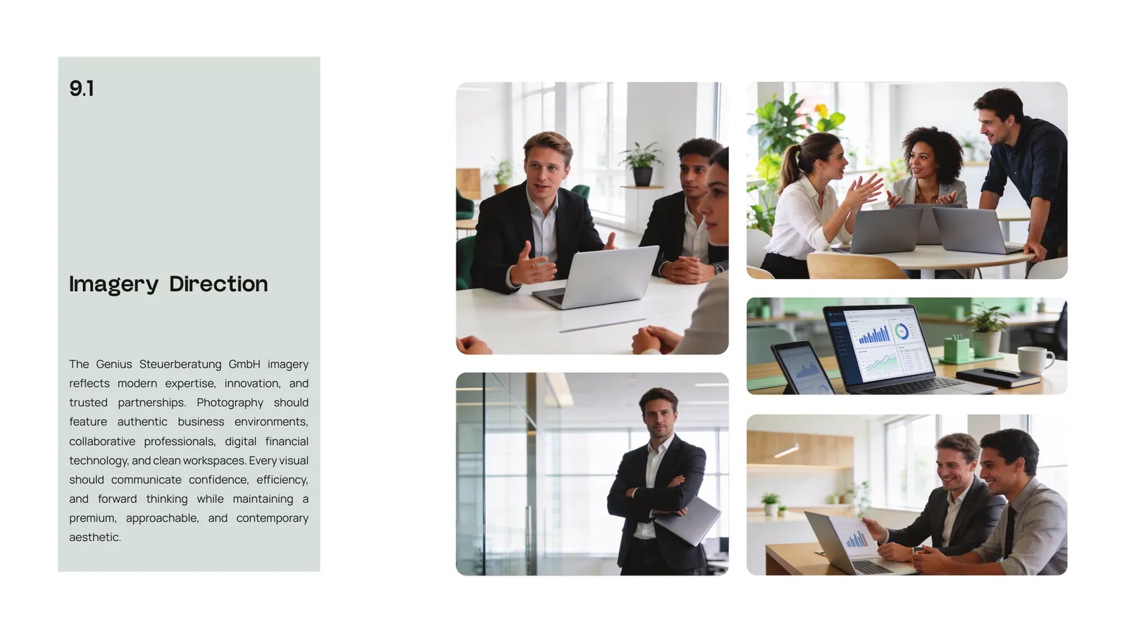 Genius Steuerberatung brand style guide, page 39