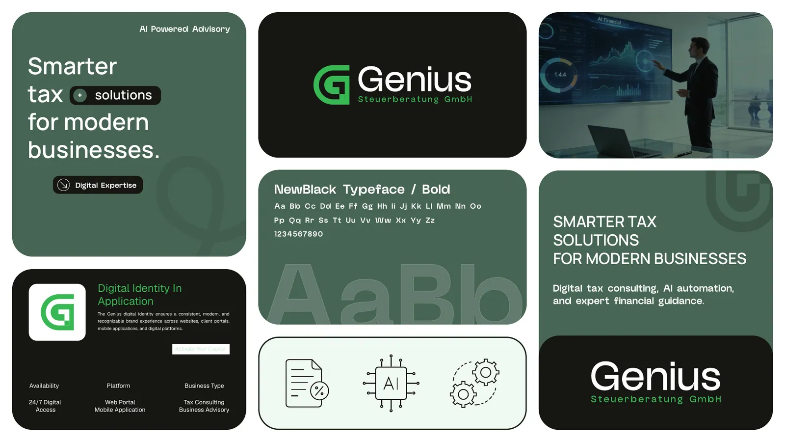 Genius Steuerberatung brand style guide, page 45