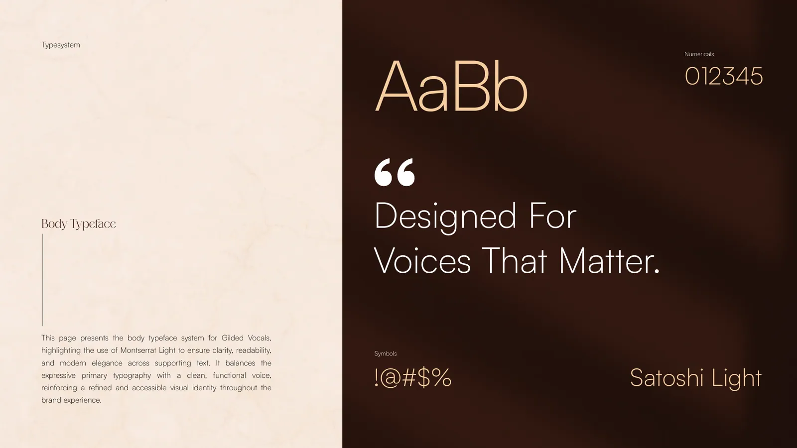 Gilded Vocals brand style guide, page 27