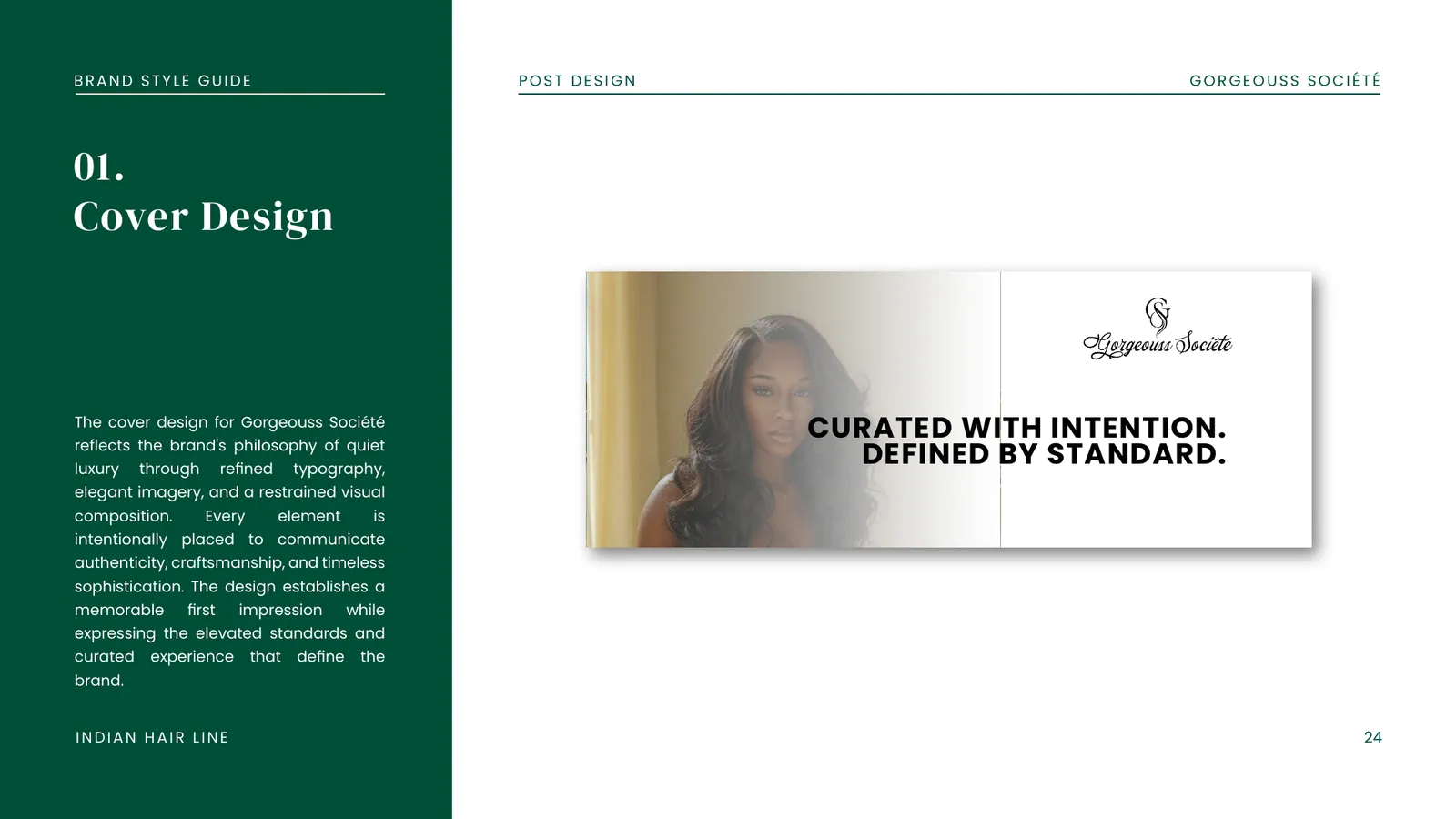 Gorgeouss Société brand style guide, page 24