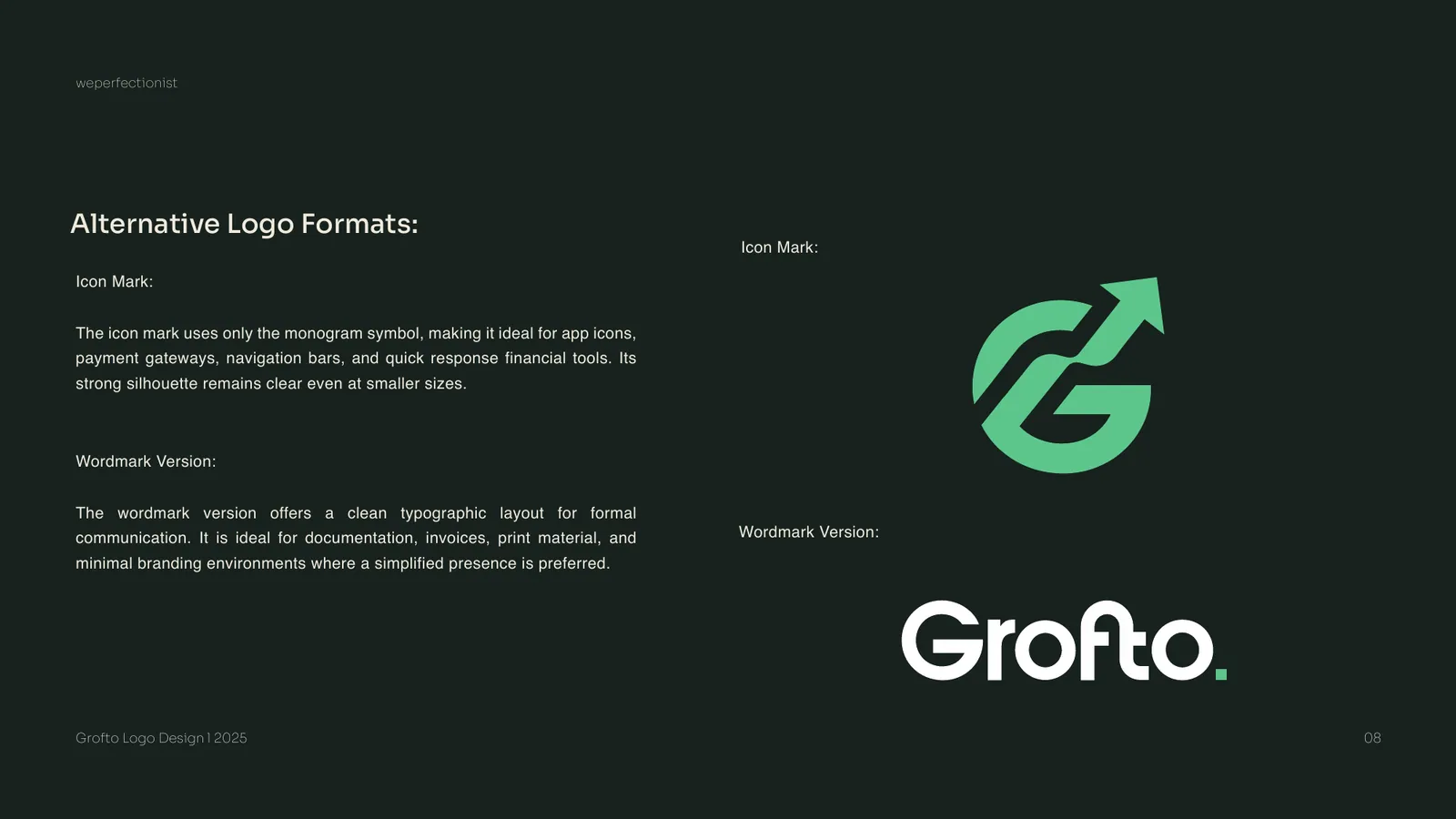 Grofto logo design, page 8