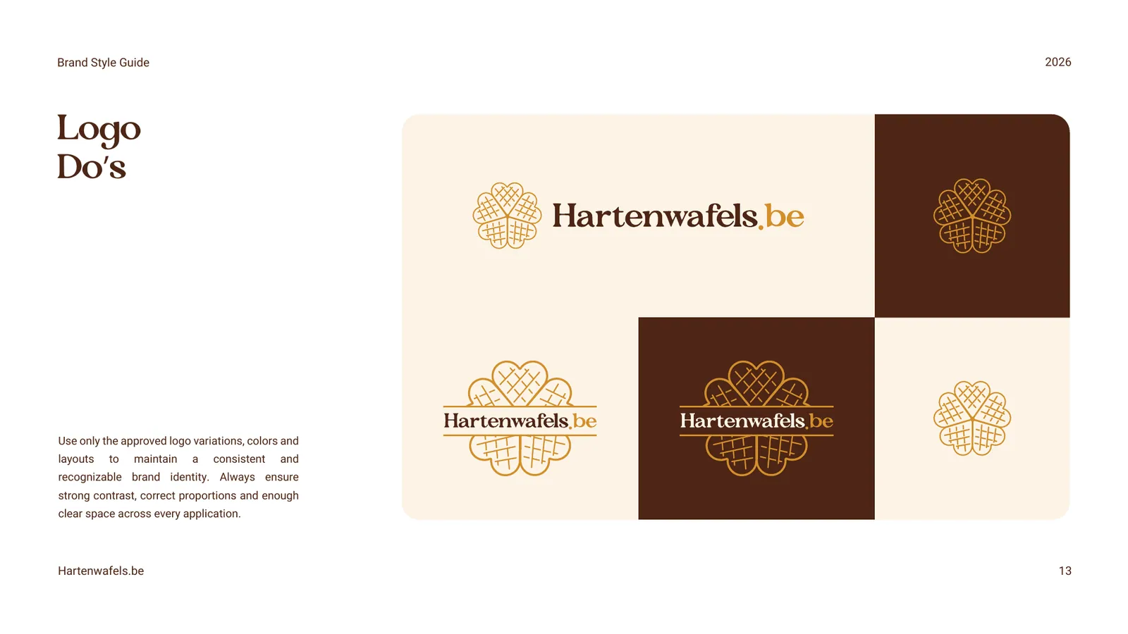 Hartenwafels brand style guide, page 13
