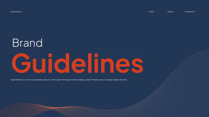 High Monkey brand style guide cover