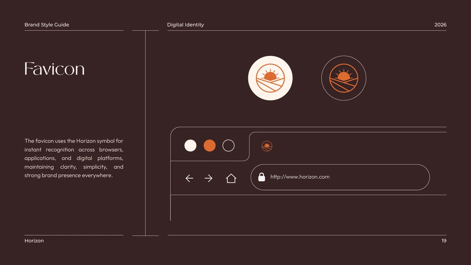 Horizon brand style guide, page 19