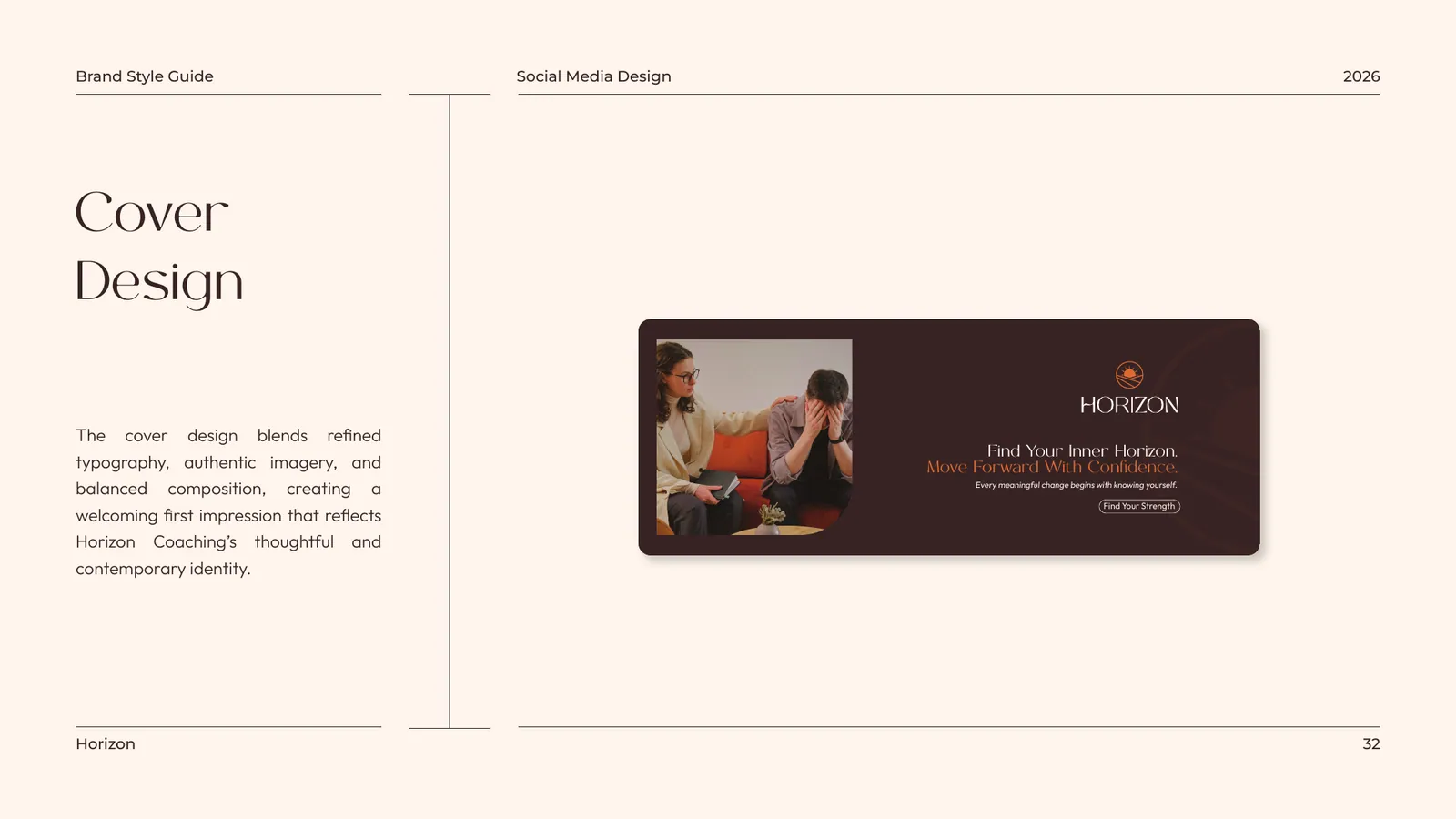 Horizon brand style guide, page 32