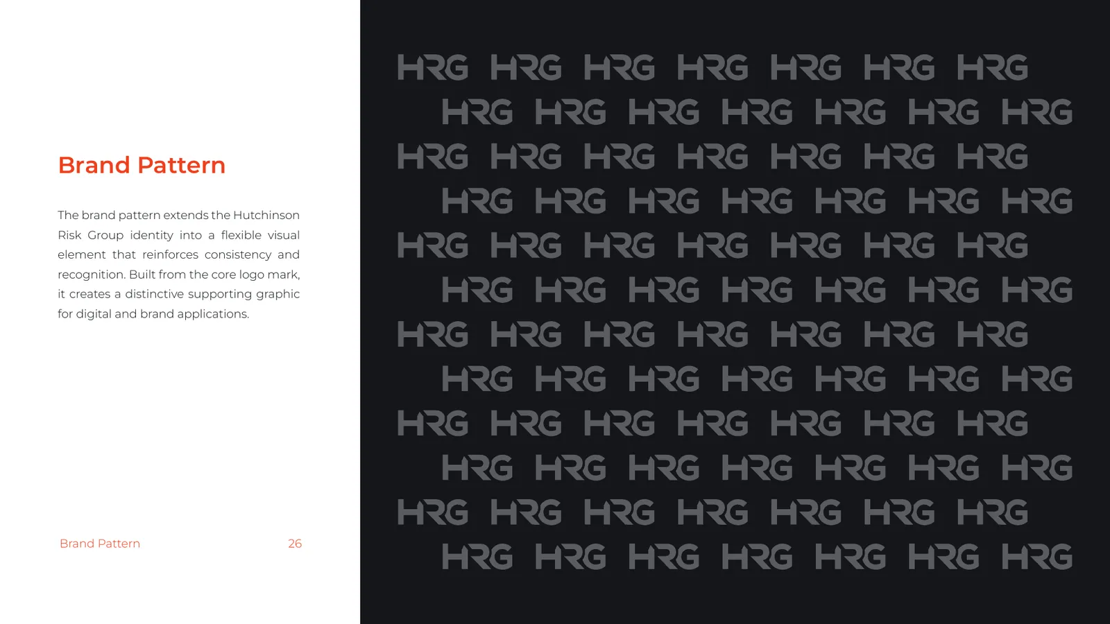 Hutchinson Risk Group brand style guide, page 26