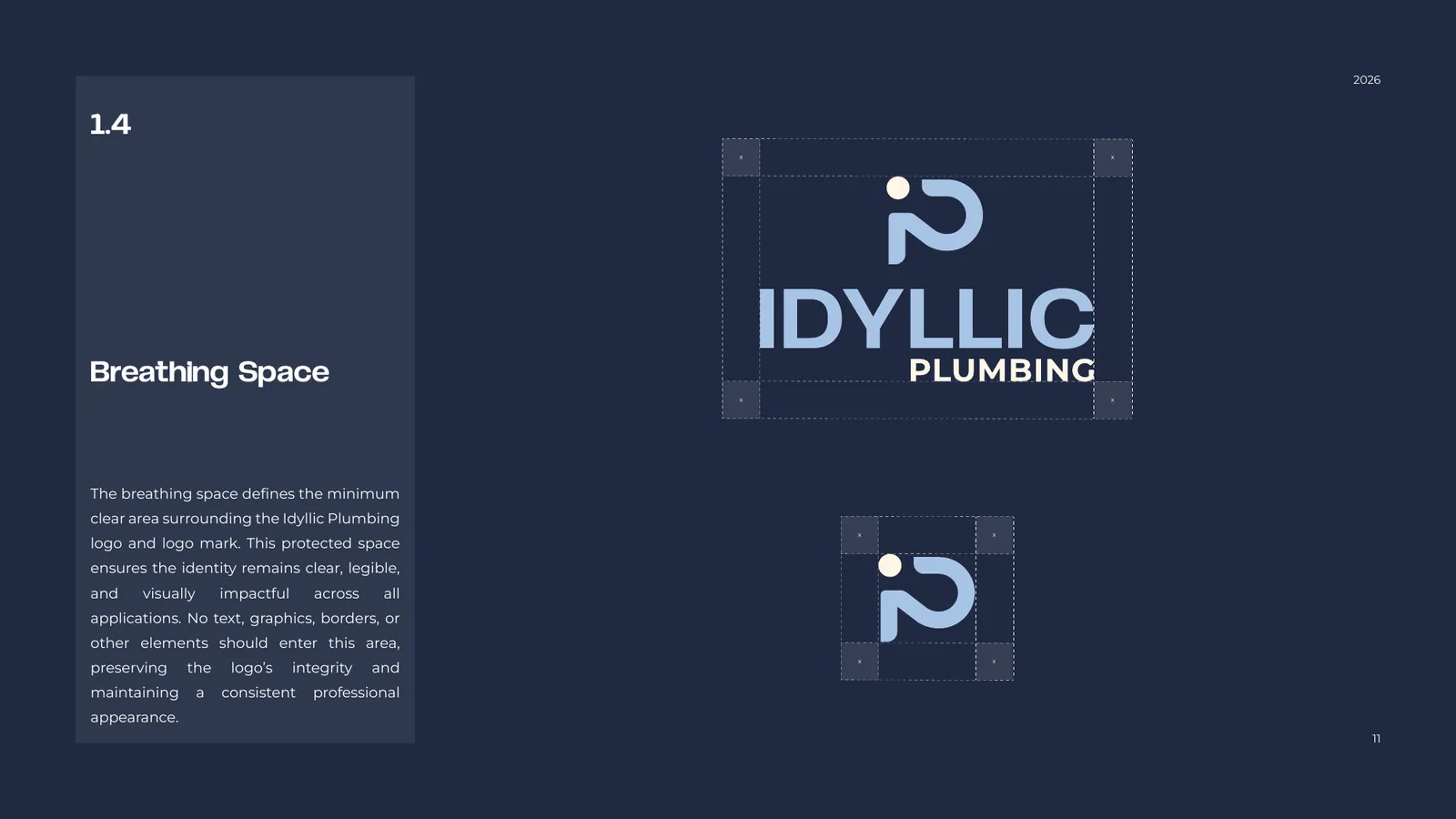 Idyllic Plumbing brand style guide, page 11