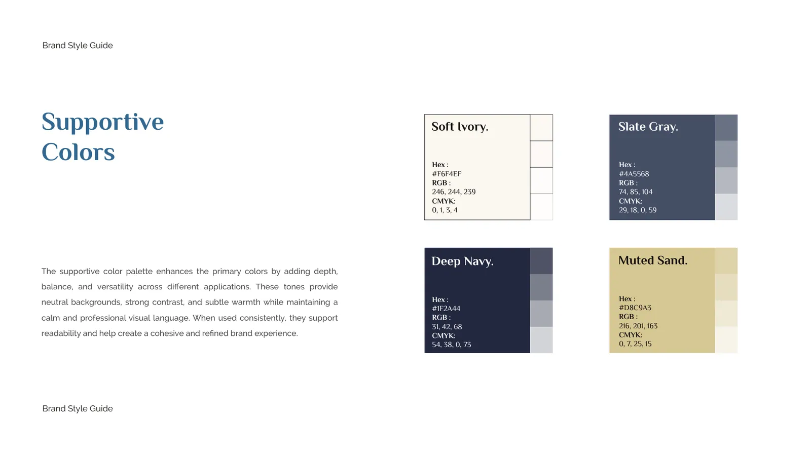 Imhof Counselling brand style guide, page 16