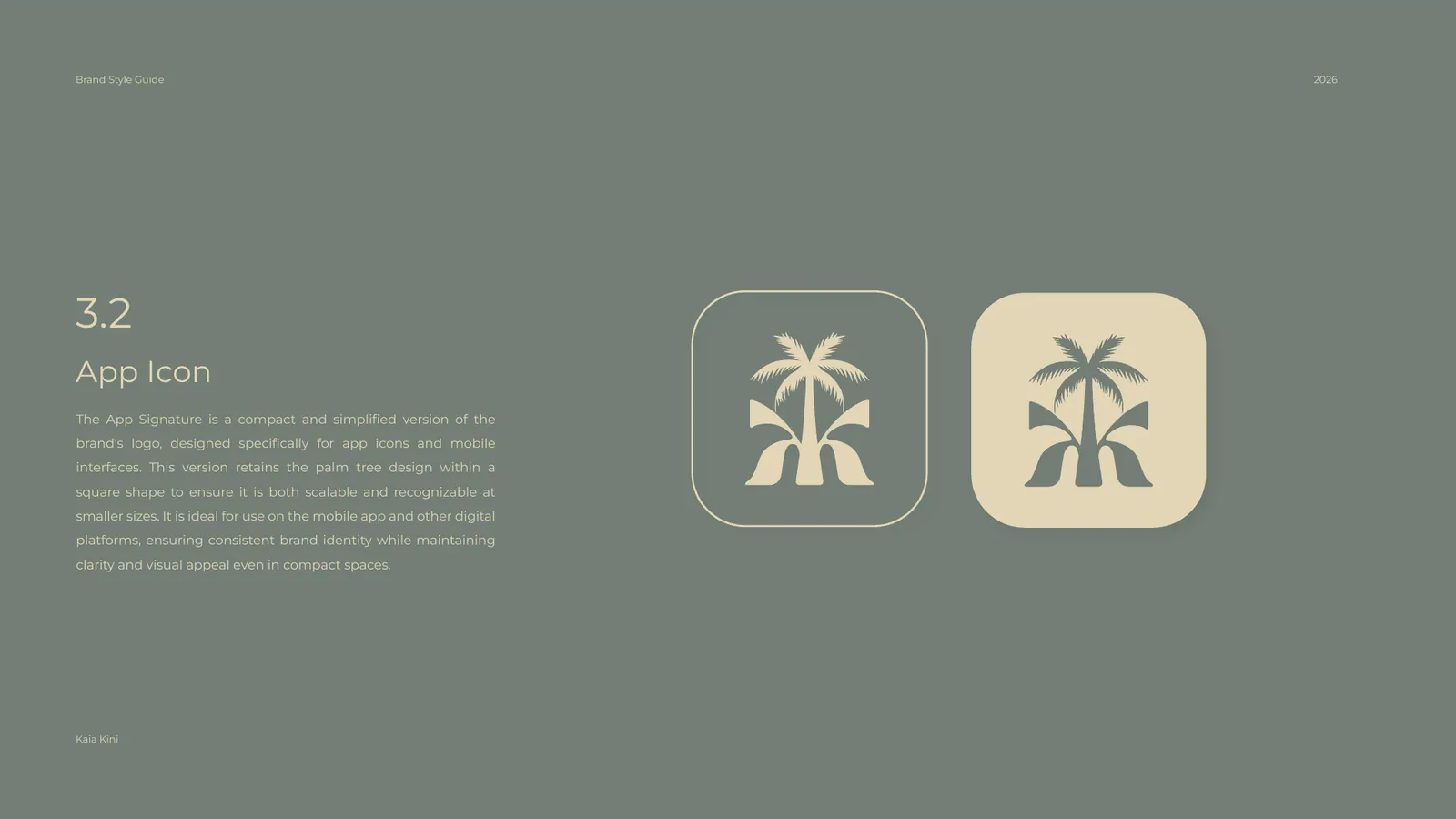Kaia Kini brand style guide, page 22