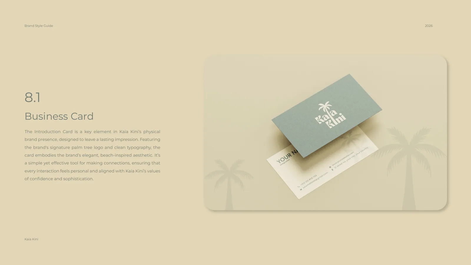 Kaia Kini brand style guide, page 34