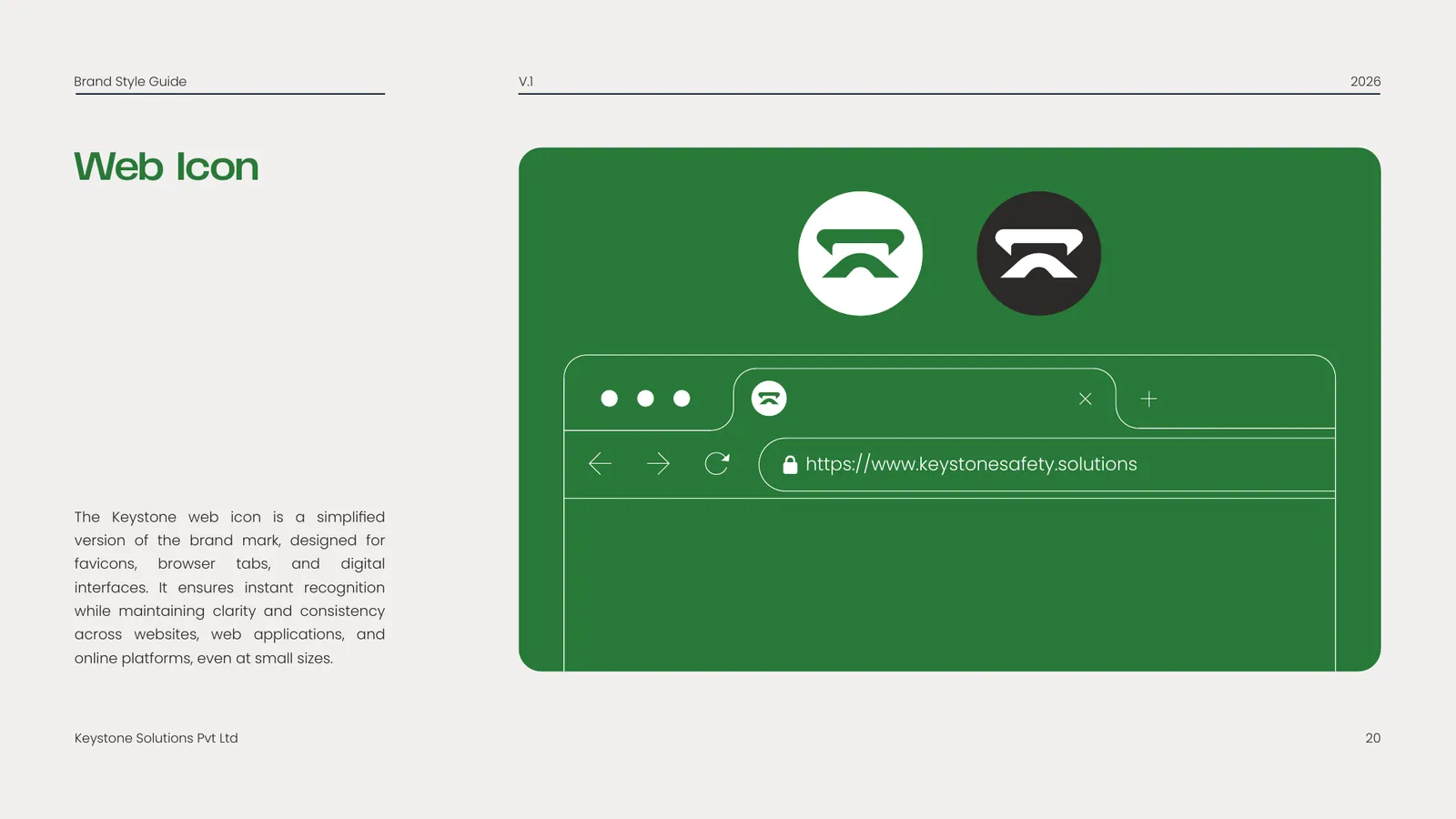 Keystone Solutions Pvt Ltd brand style guide, page 20