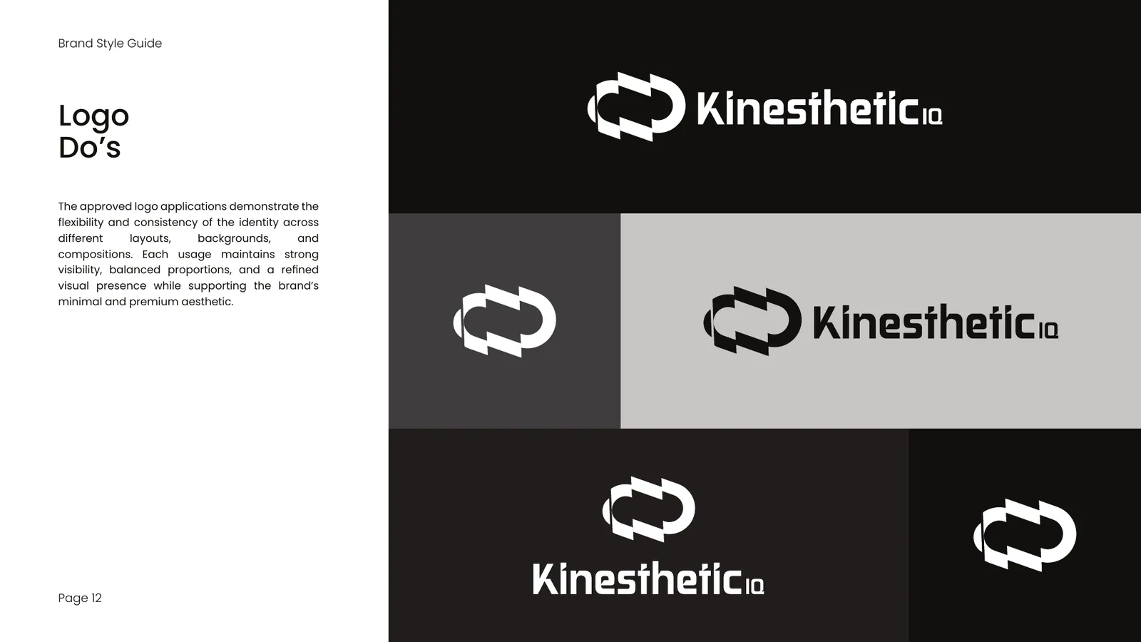 Kinesthetic IQ brand style guide, page 12