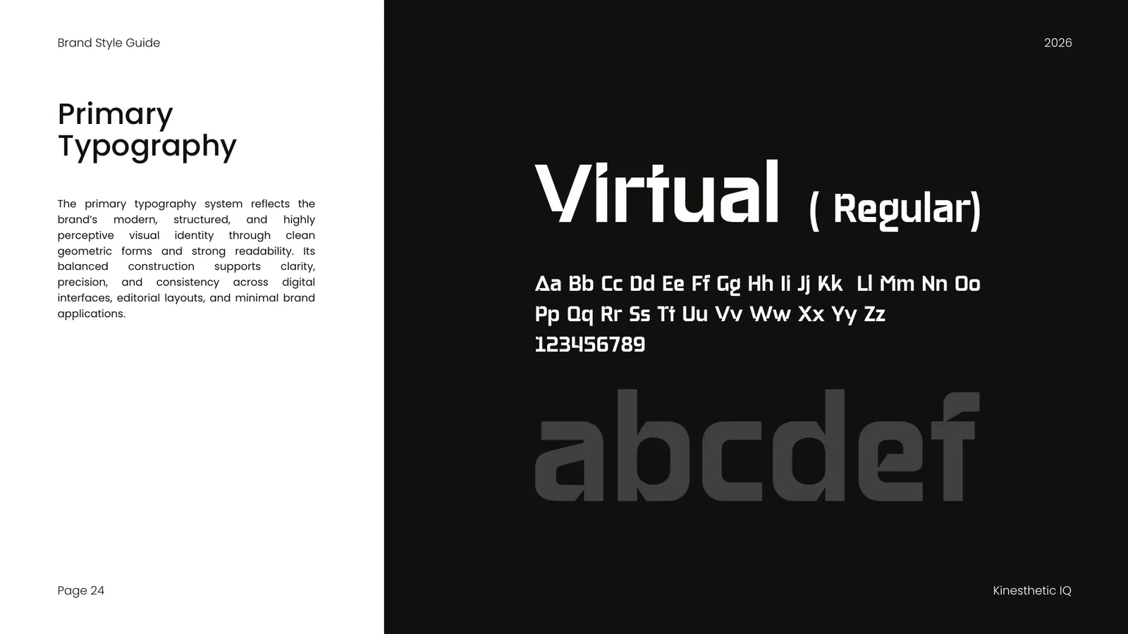 Kinesthetic IQ brand style guide, page 24