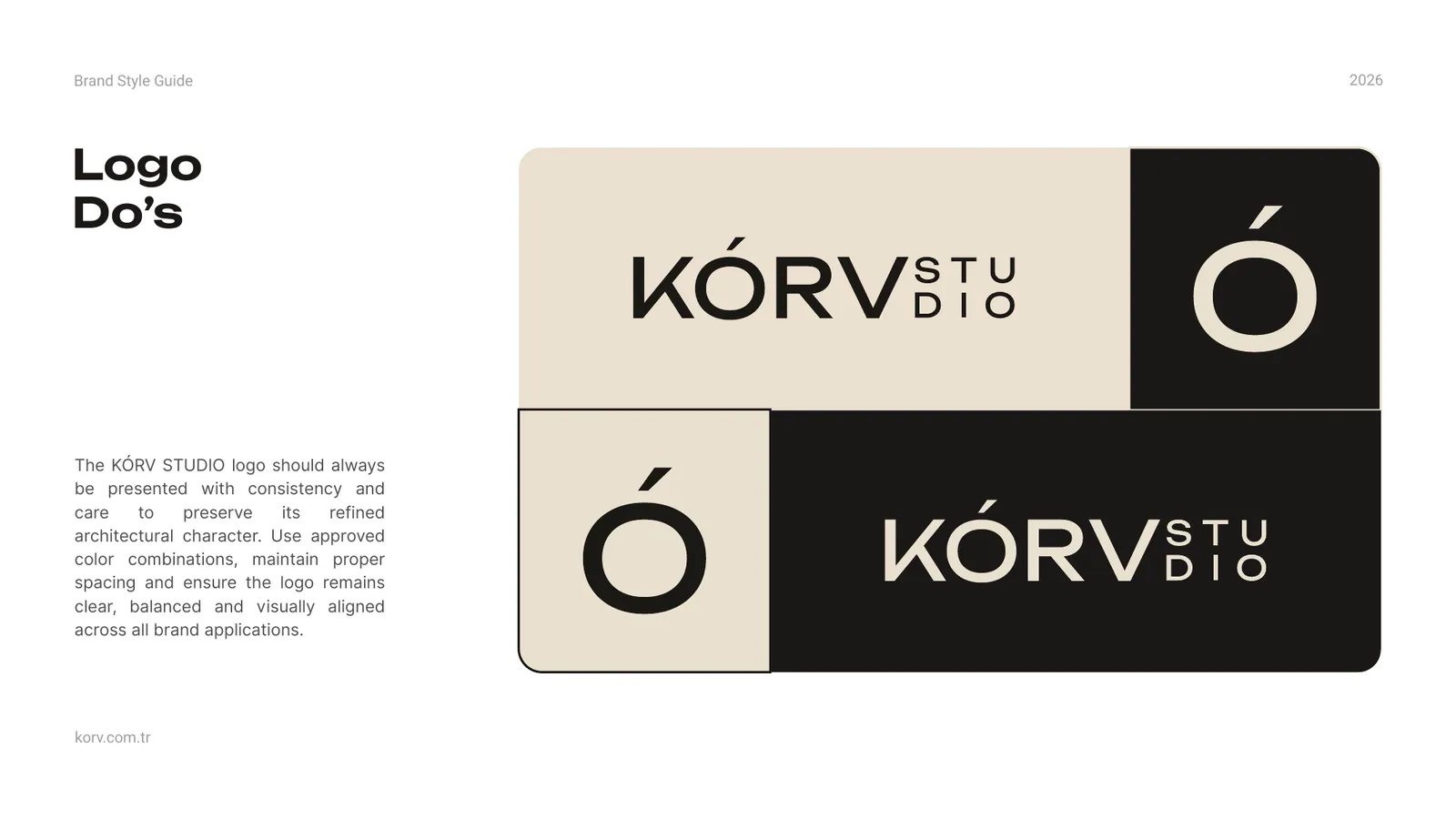 KORV brand style guide, page 12