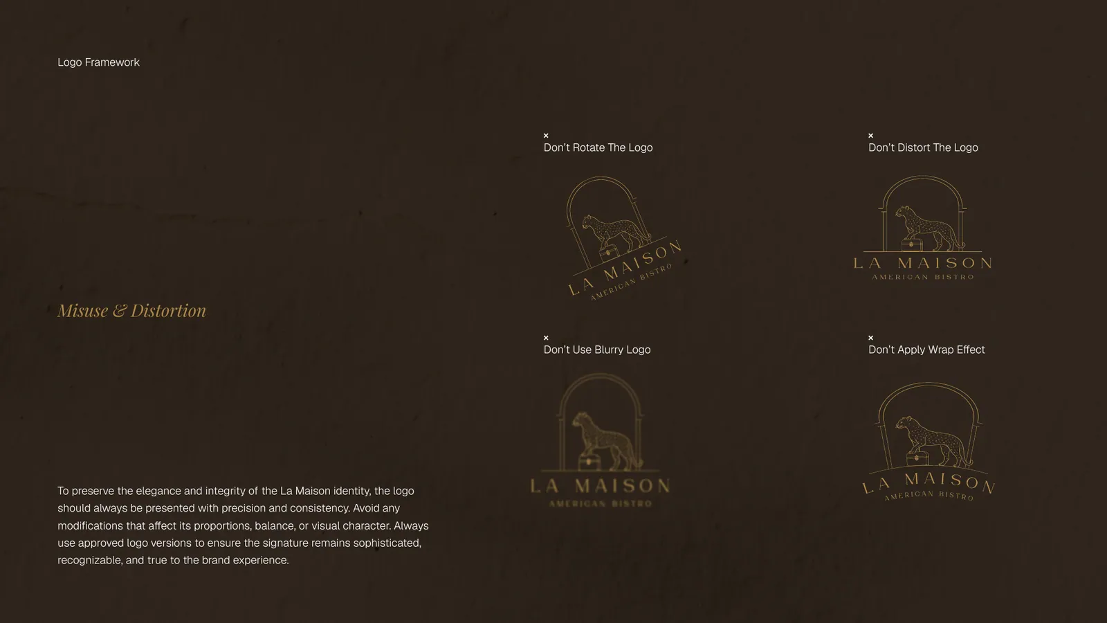 La Maison brand style guide, page 16