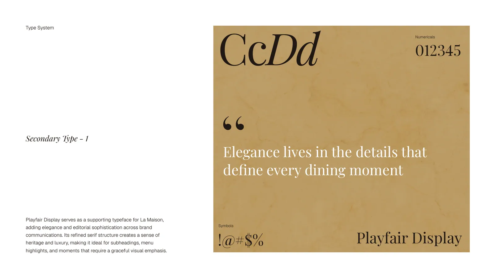 La Maison brand style guide, page 27