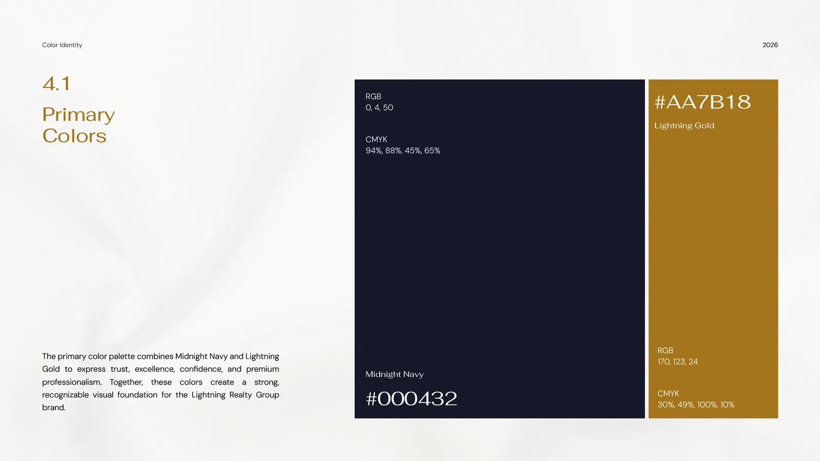 Lightning Realty Group brand style guide, page 25