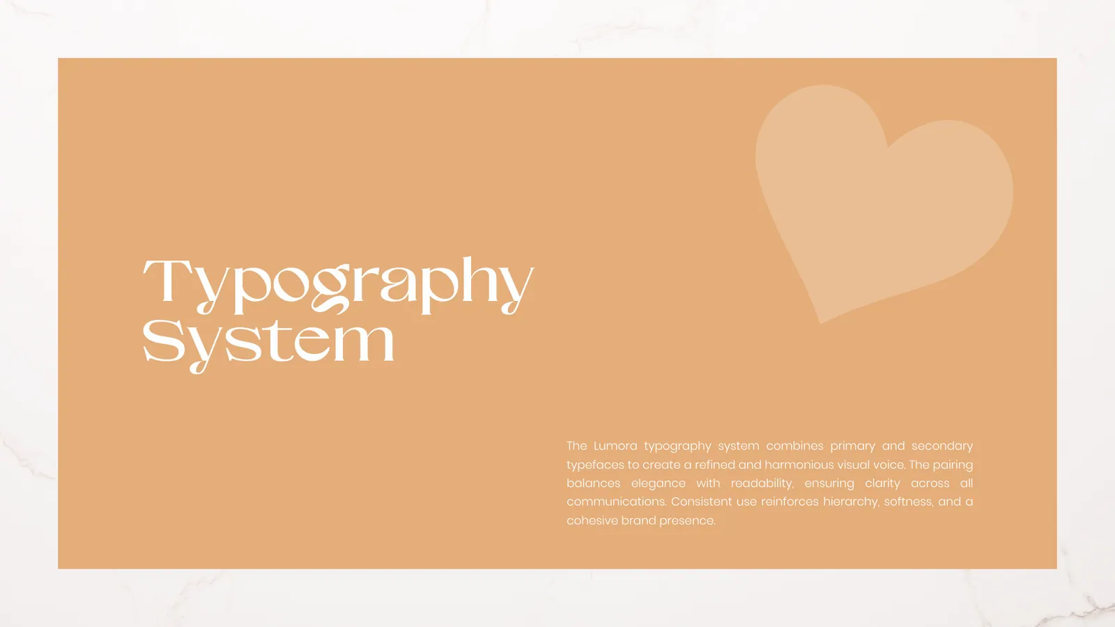 LUMORA brand style guide, page 25