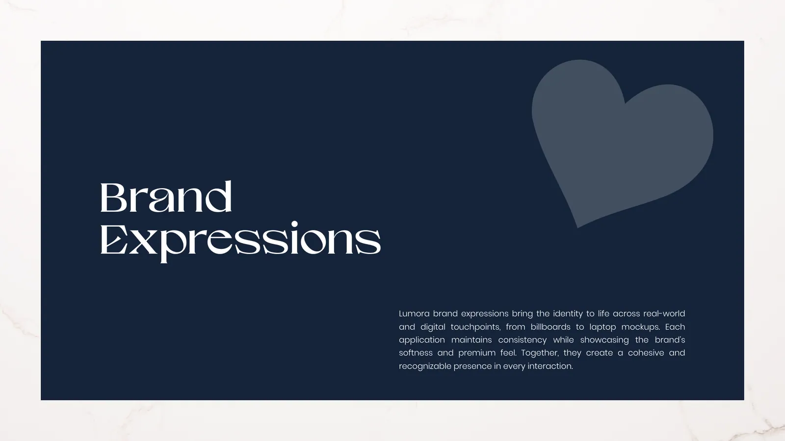 LUMORA brand style guide, page 29