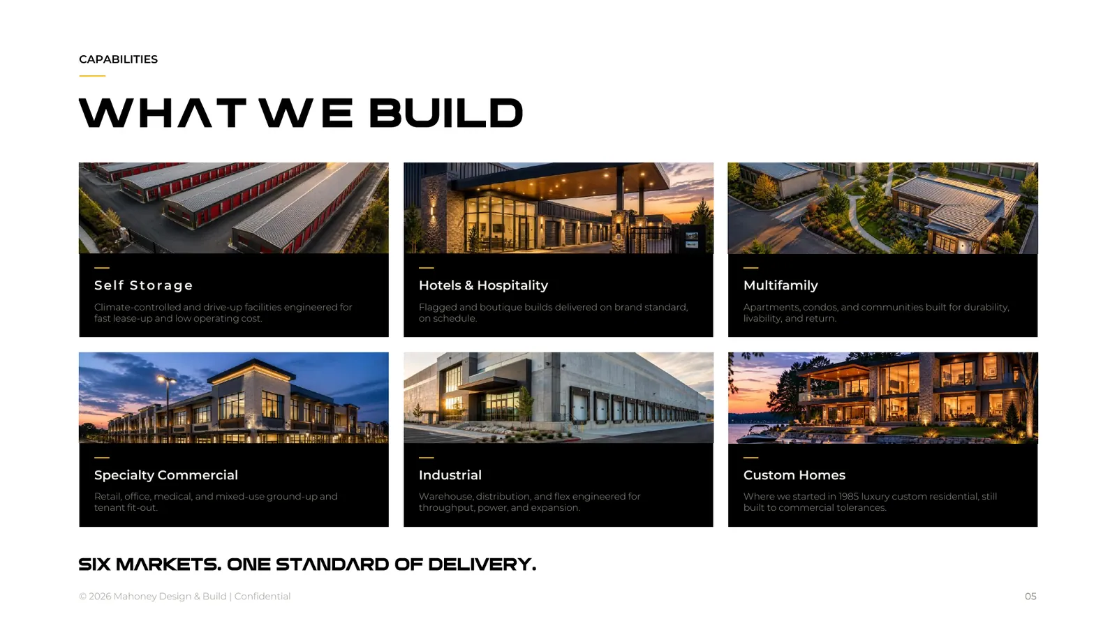 Mahoney Design & Build pitch deck, page 5