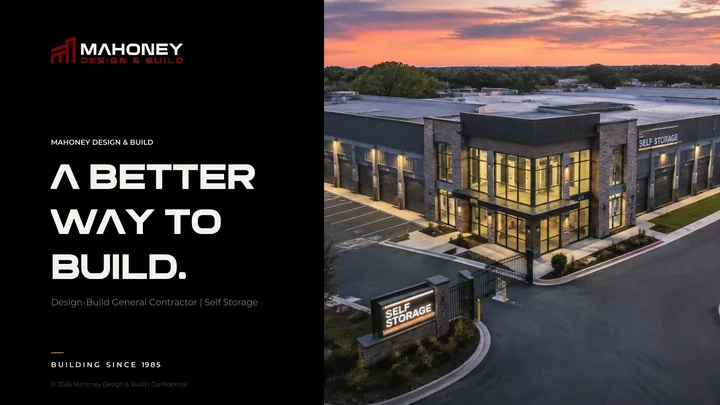 Mahoney Design & Build pitch deck cover