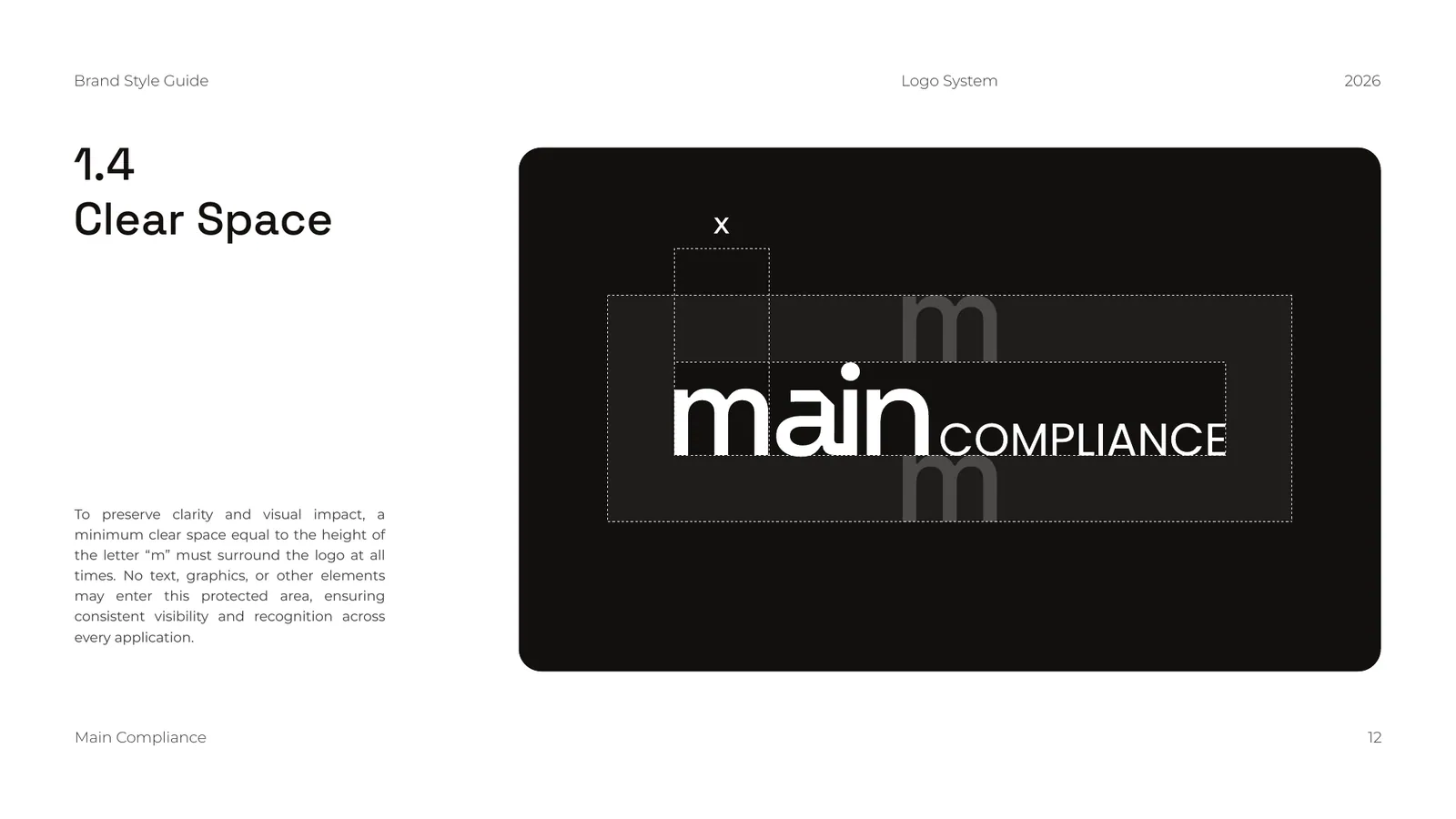 Main Compliance brand style guide, page 12