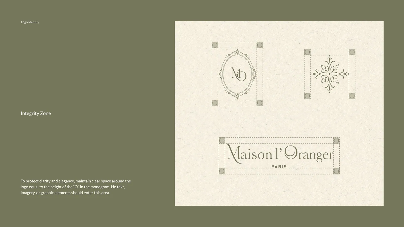 Maison l'Oranger brand style guide, page 14