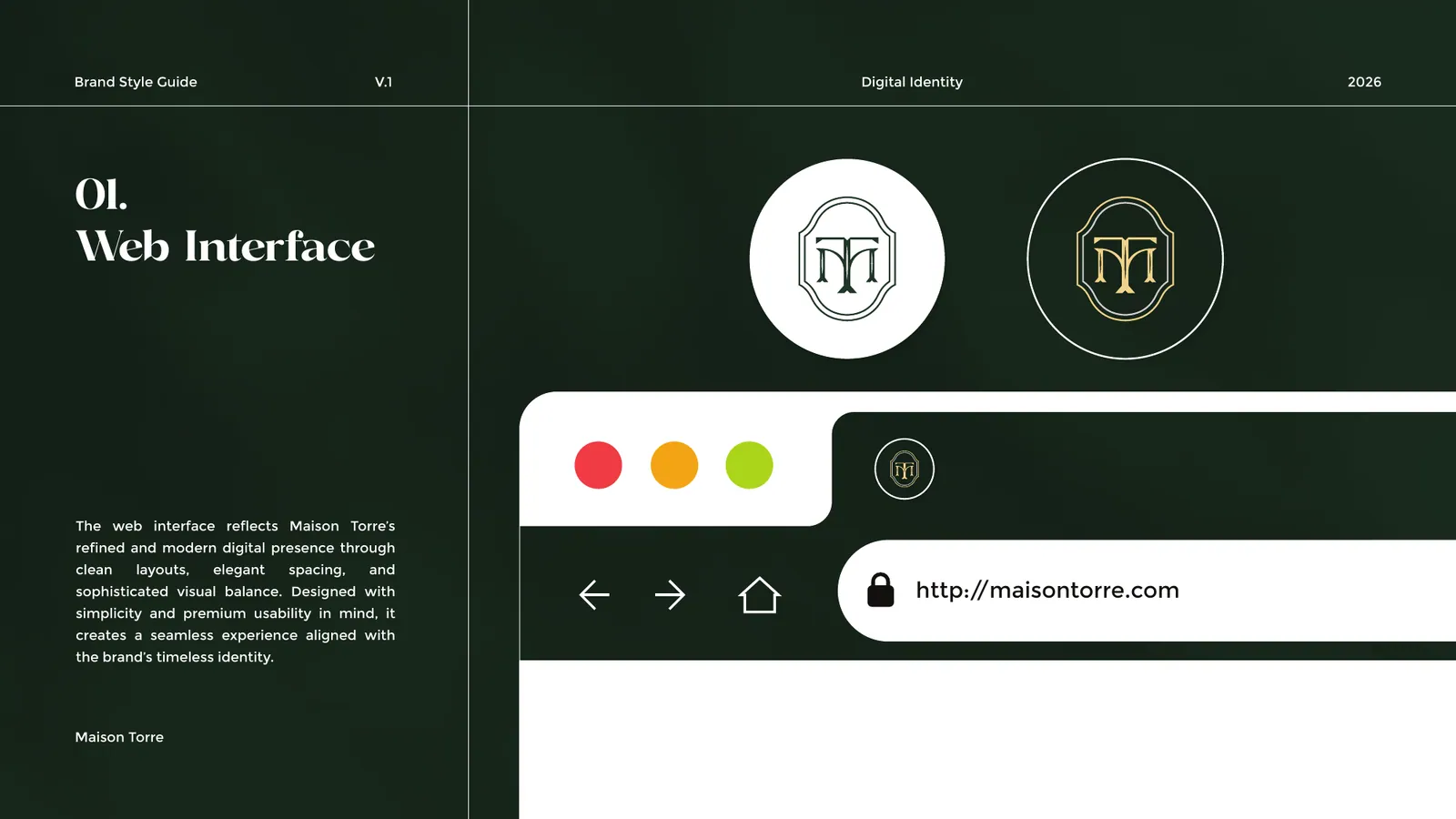 Maison Torre brand style guide, page 21