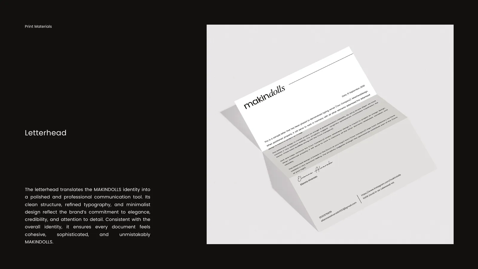 Makindolls brand style guide, page 31