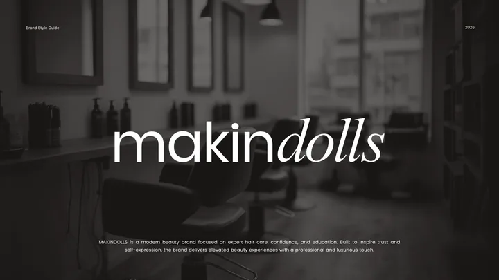 Makindolls brand style guide cover