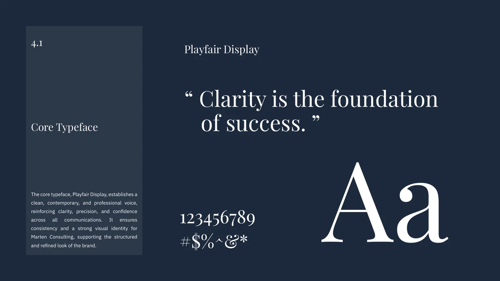Marten Consulting brand style guide, page 25