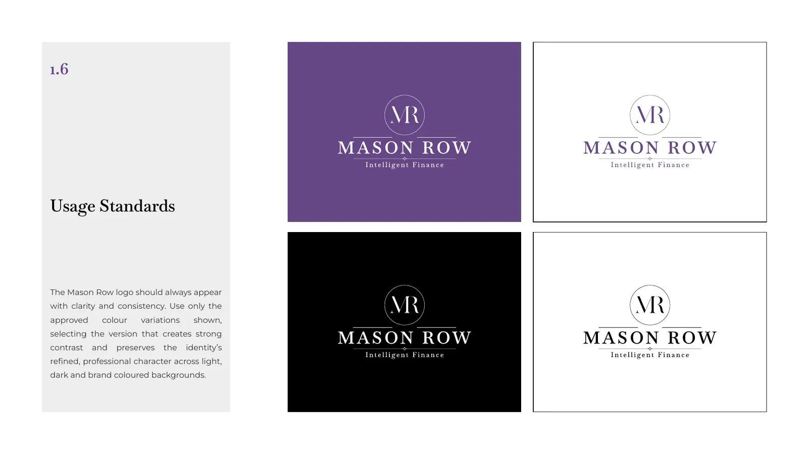 Mason Row brand style guide, page 13