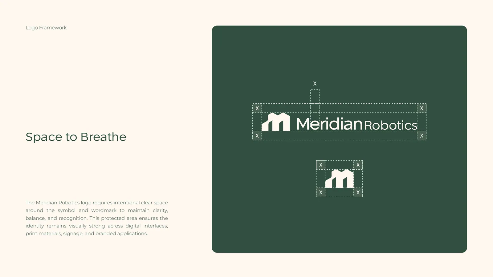 Meridian Robotics brand style guide, page 13