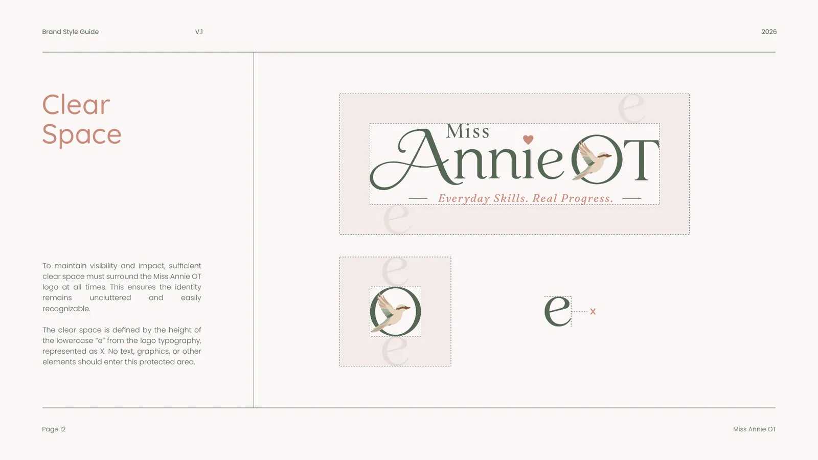 Miss Annie OT brand style guide, page 12