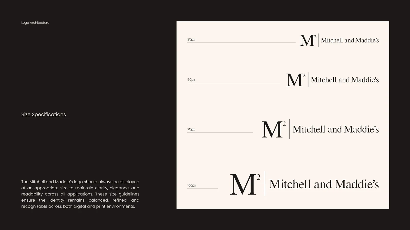 Mitchell and Maddies brand style guide, page 14