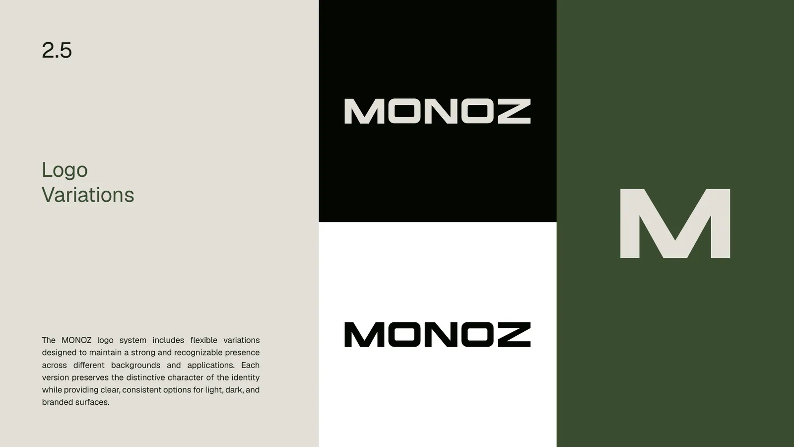 Monoz brand style guide, page 13