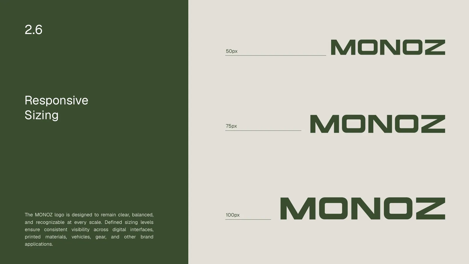 Monoz brand style guide, page 14