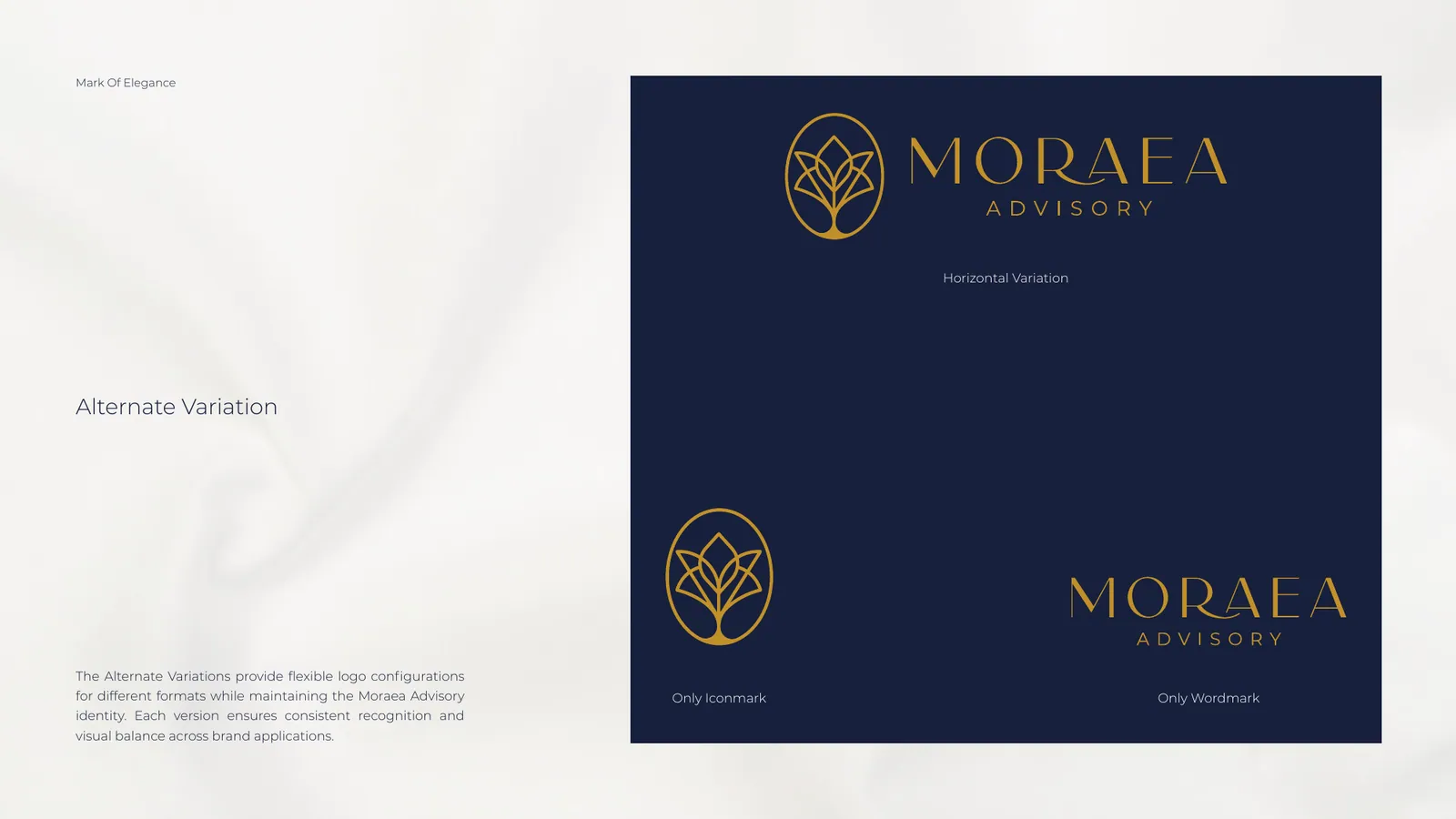 Moraea Advisory brand style guide, page 14