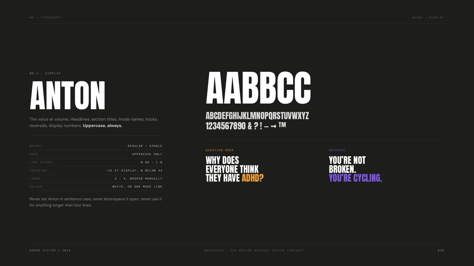 NeuroHype brand style guide, page 40