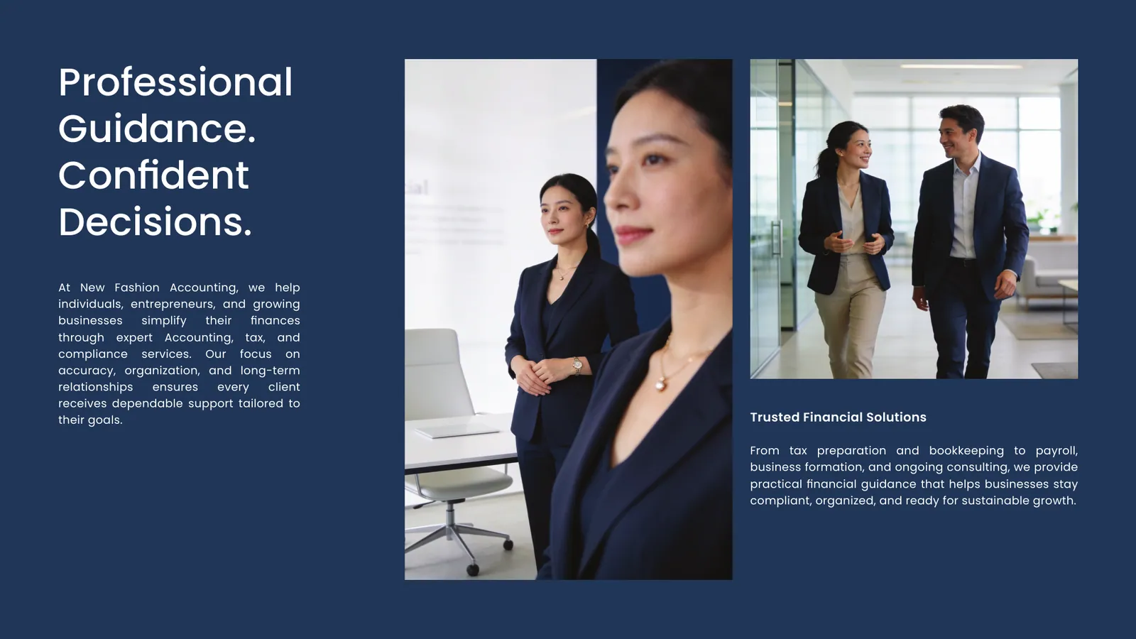 New Fashion Accounting brand style guide, page 30