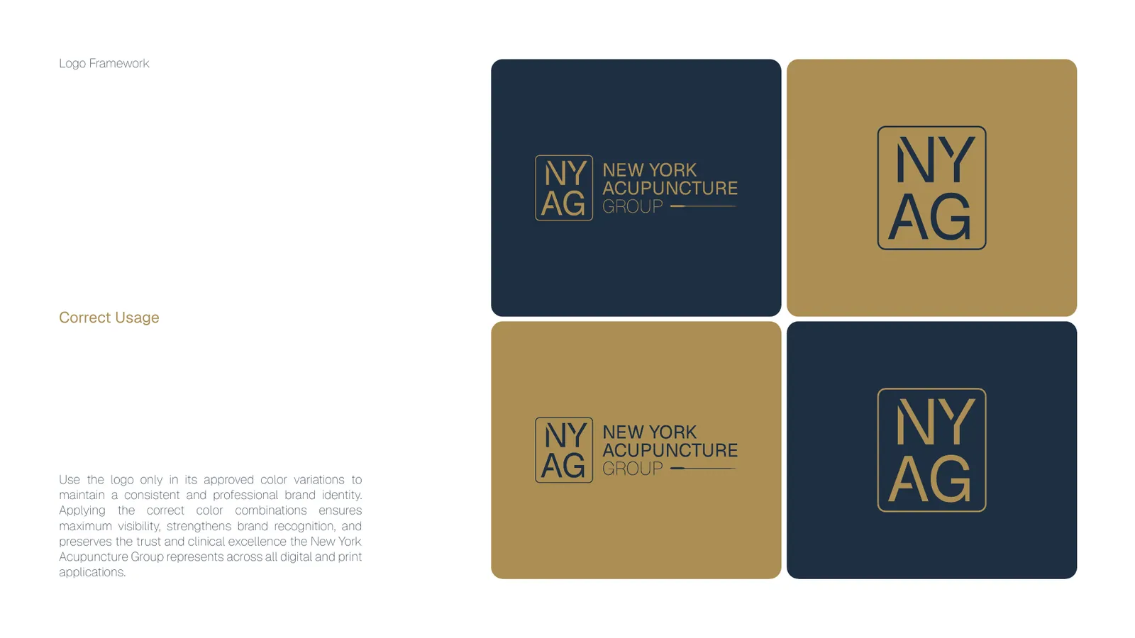 New York Acupuncture Group brand style guide, page 15