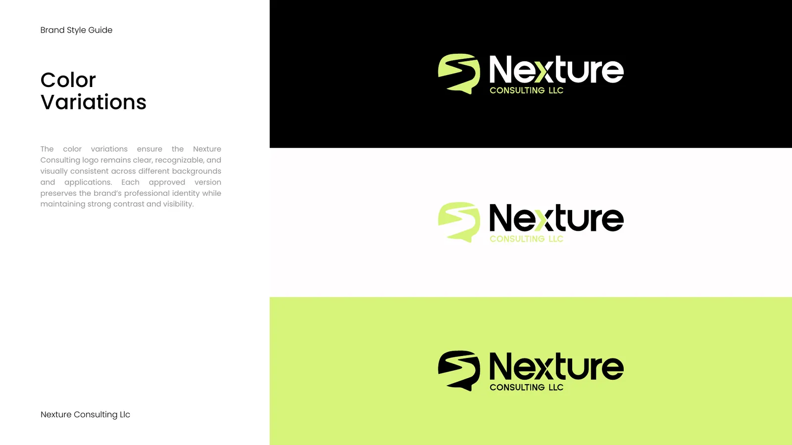Nexture brand style guide, page 10