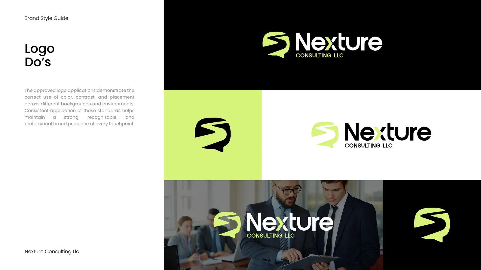 Nexture brand style guide, page 13