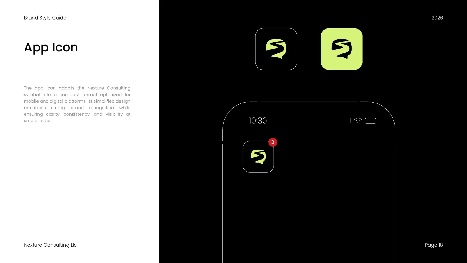 Nexture brand style guide, page 18