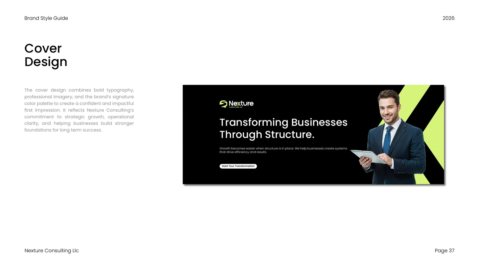 Nexture brand style guide, page 37