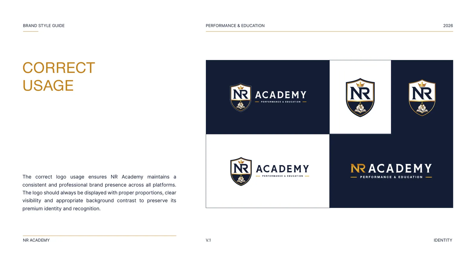 NR Academy brand style guide, page 22